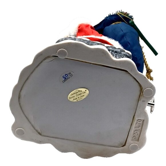 Possible Dreams Clothtique "Rooftop Delivery" Christmas Santa Music Box  #713479 - Picture 13 of 14